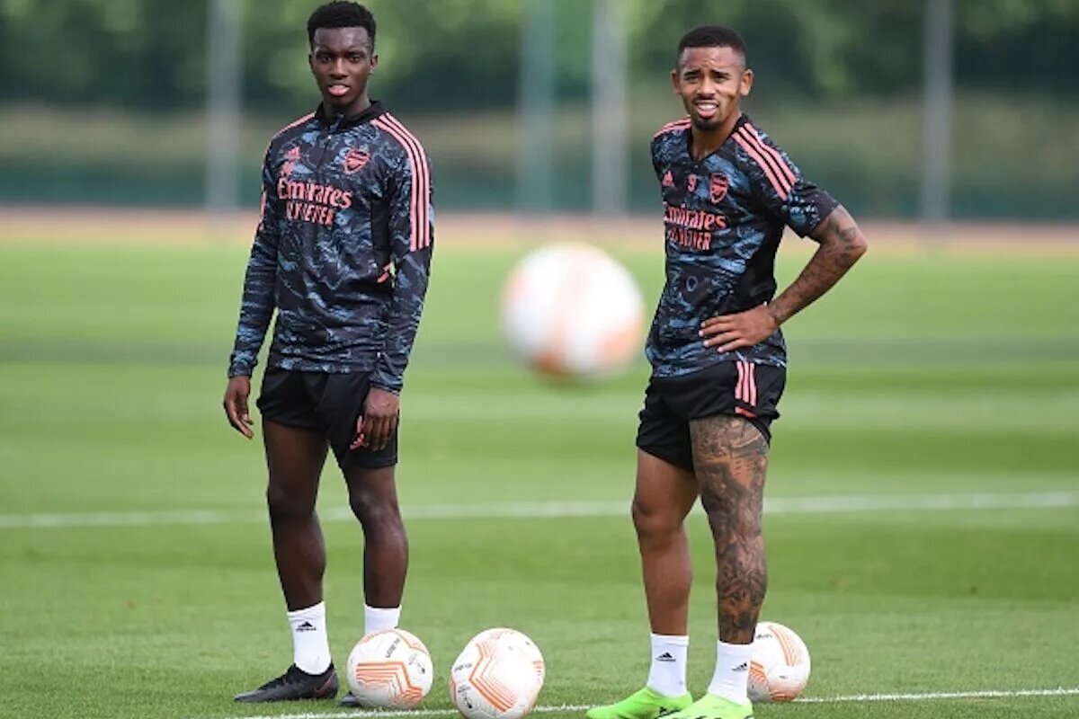 Gabriel Jesus with Eddie Nketiah