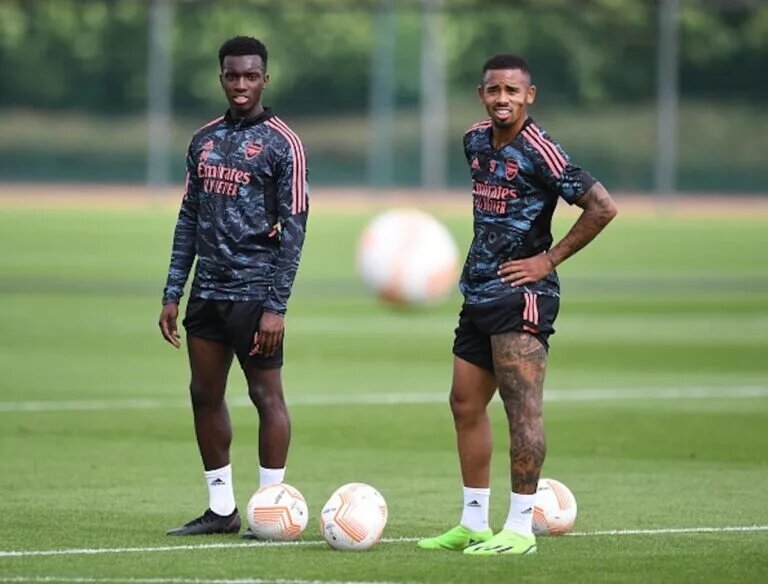 Gabriel Jesus with Eddie Nketiah