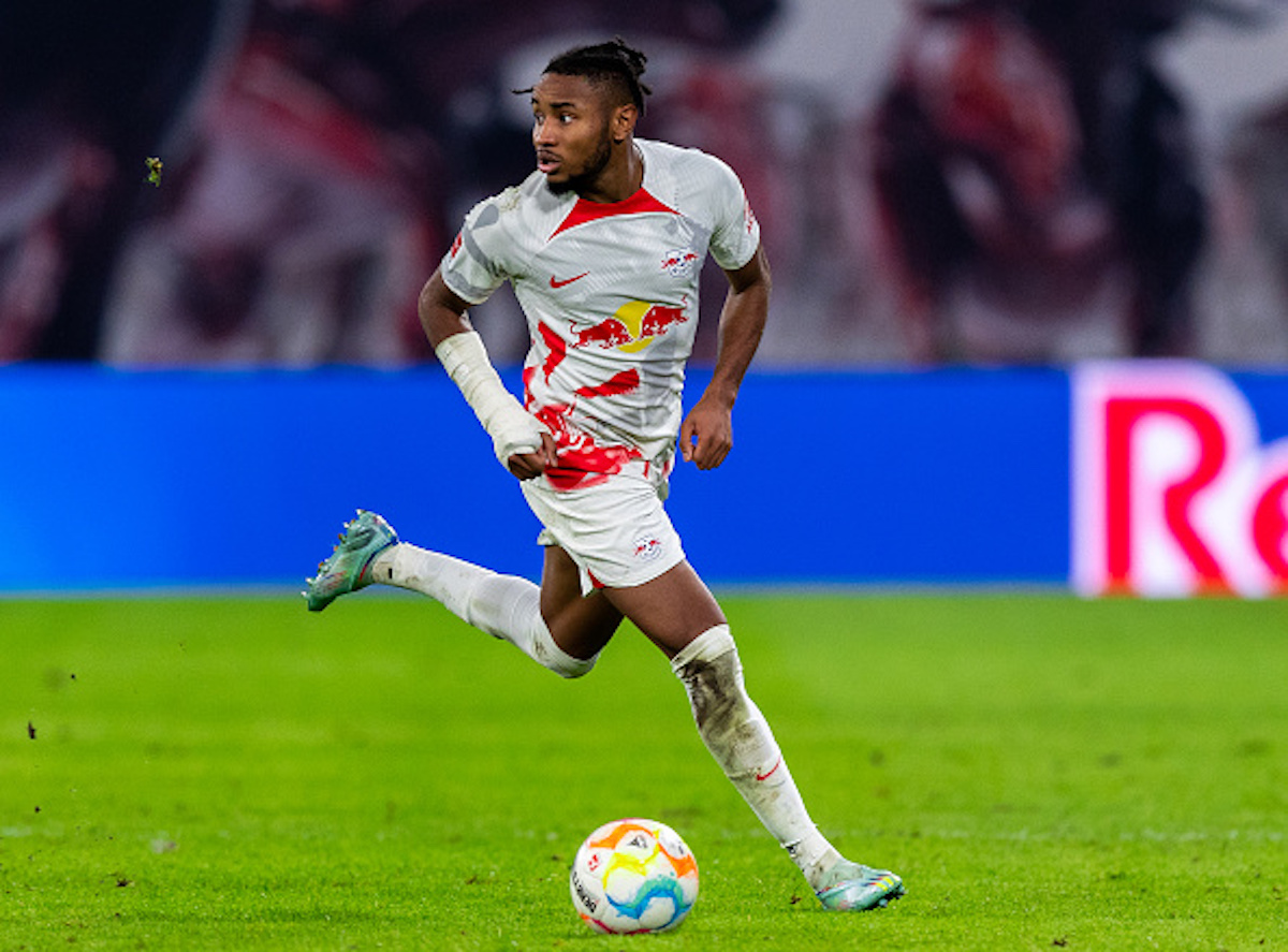 Christopher Nkunku playing for RB Leipzig