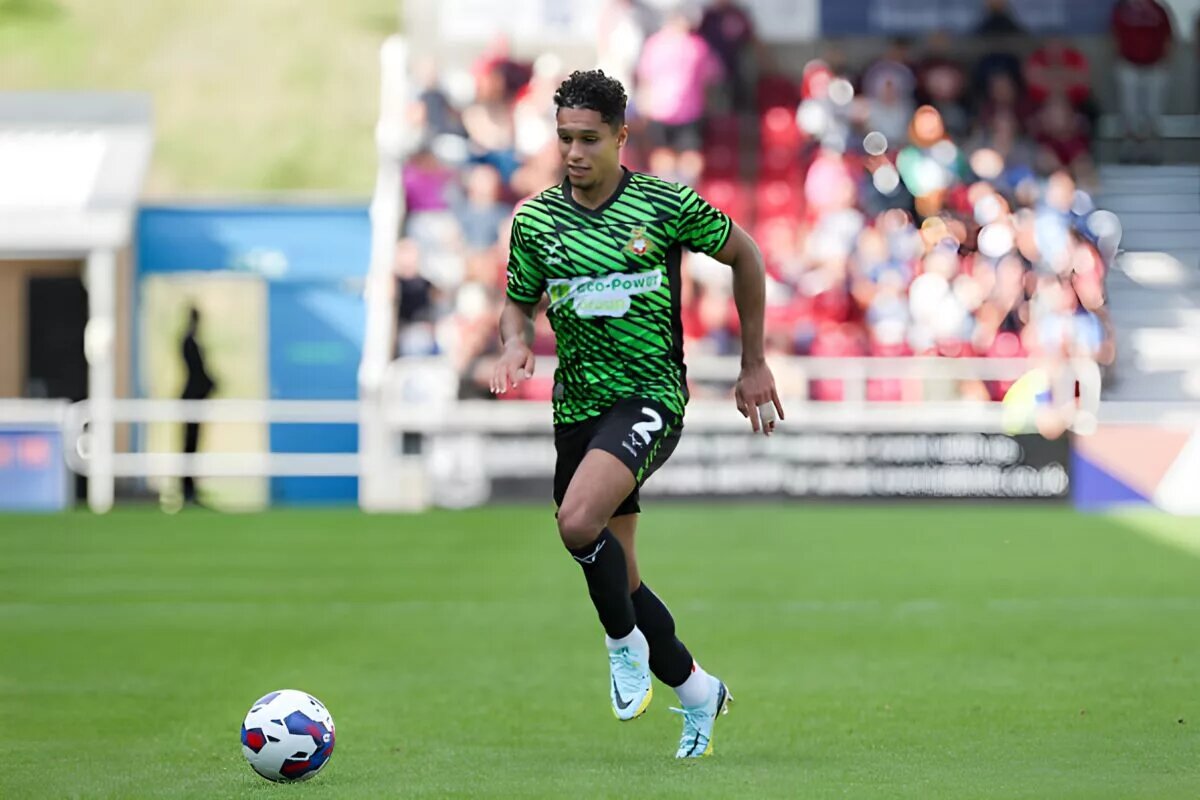 Doncaster Rovers Defender Kyle Knoyle playing away at Northampton Town
