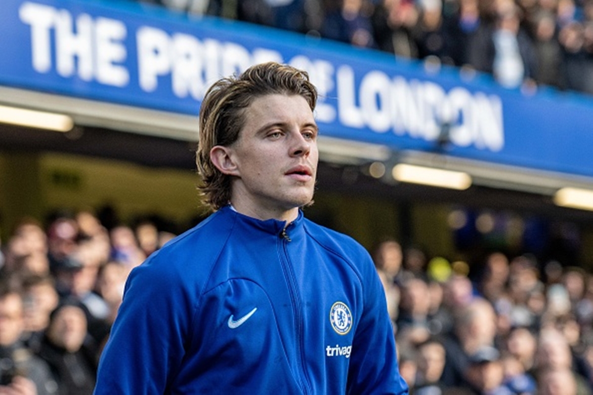 Conor Gallagher pictured before a game at Stamford Bridge