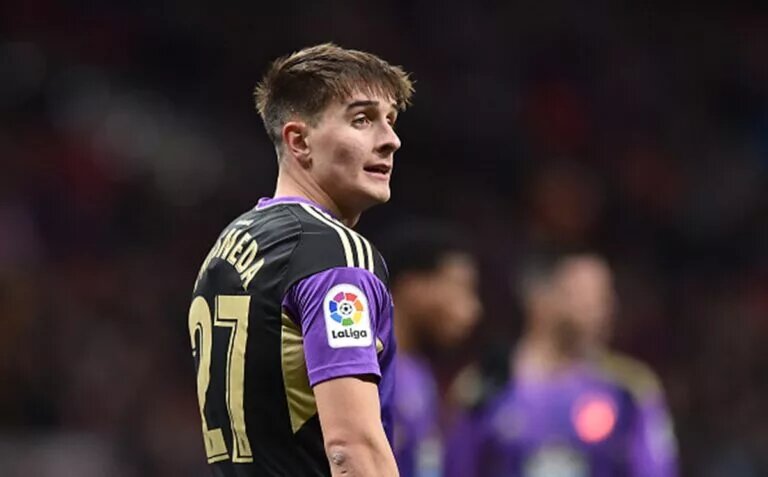 Ivan Fresneda during a game for Valladolid