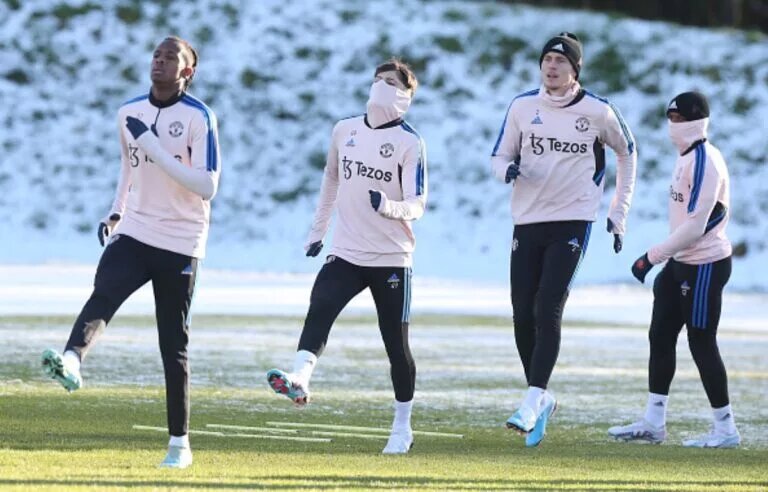 Manchester United Training Session as the Team Prepares for Arsenal