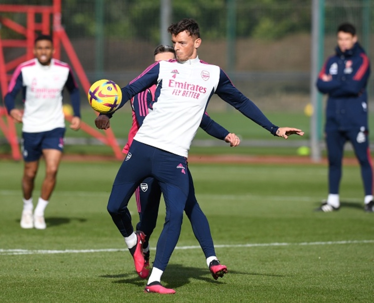 Arsenal's Ben White at a Training Session on February 17, 2023 And Is Part of Arsenal’s Predicted Lineup