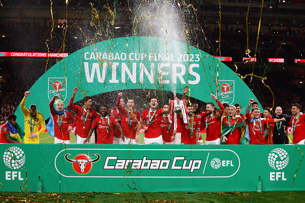 Manchester United player ratings after lifting the Carabou Cup trophy (pictured)