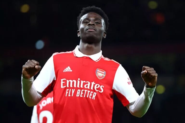 Arsenal's Bukayo Saka Celebrates Goal Against Everton as Arsenal Should Forget Europe