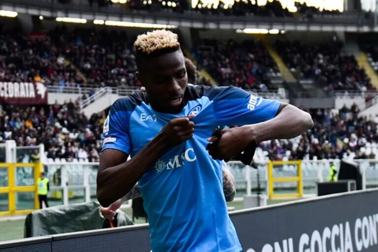 Victor Osimhen celebrates goal