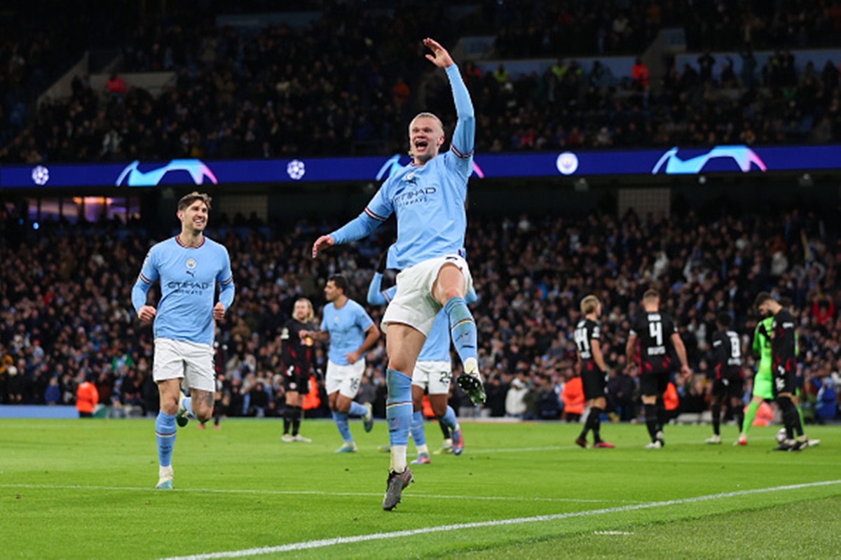 Manchester City predicted lineup - Erling Haaland celebrates goal