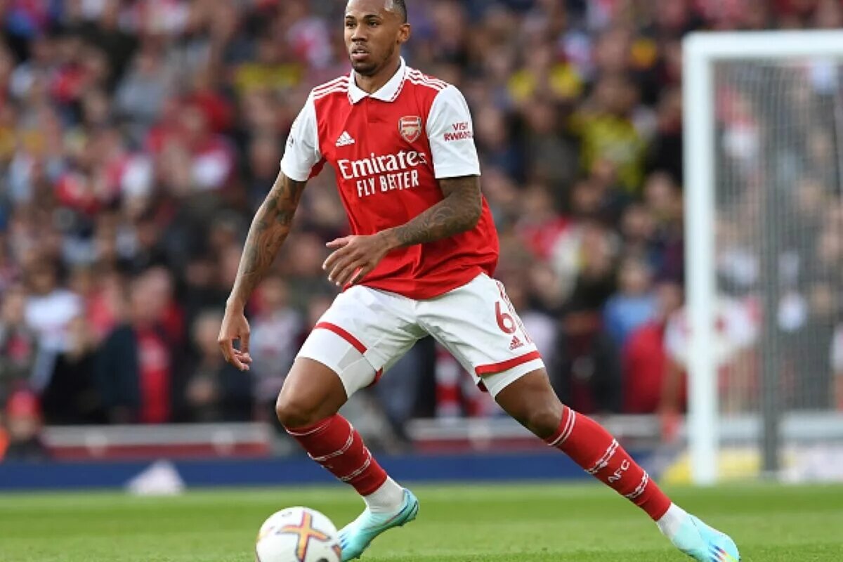 Arsenal’s Gabriel Magalhaes During the Premier League Match on October 9, 2022