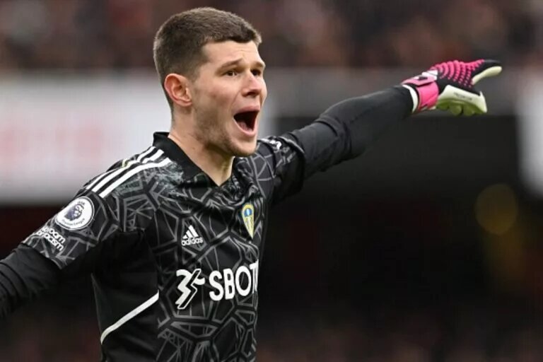 Illan Meslier, part of the Leeds United predicted lineup