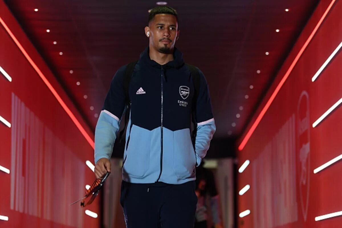 William Saliba in the tunnel before a game with Sporting Lisbon