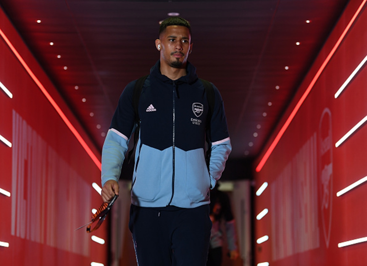 William Saliba in the tunnel before a game with Sporting Lisbon