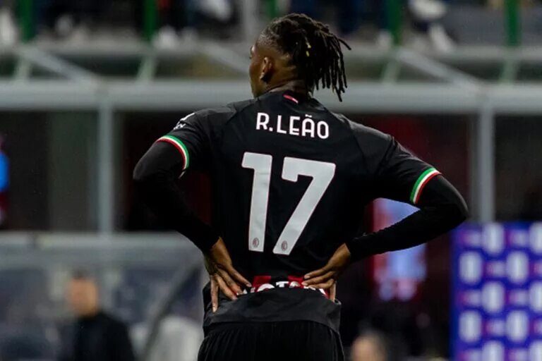 Rafael Leao during a game for AC Milan