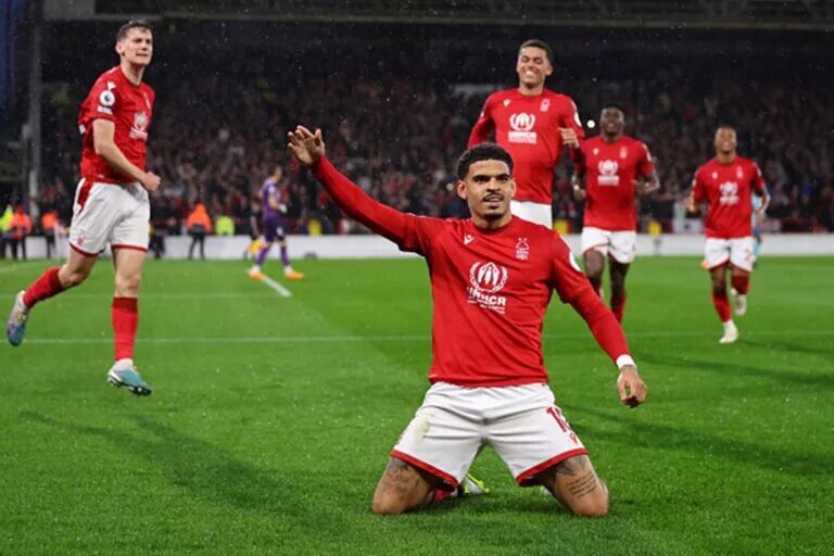Relegation Battlw 2022/23: Nottingham Forest player celebrates key goal