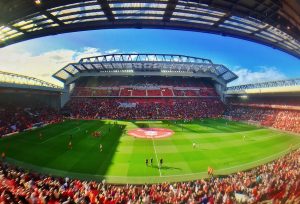 Photo of a stand in Anfield (home stadium of Liverpool)