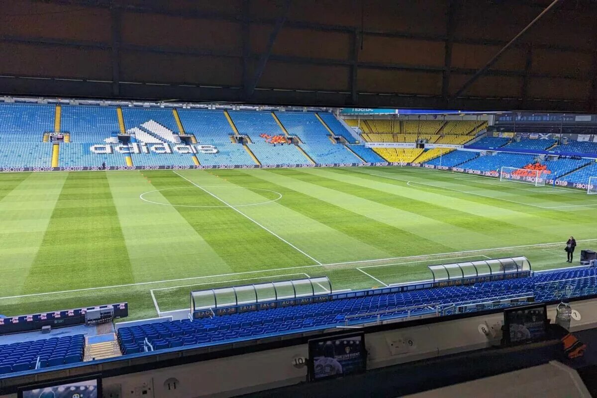 Elland Road as seen from the West Stand prior to a Leeds United match