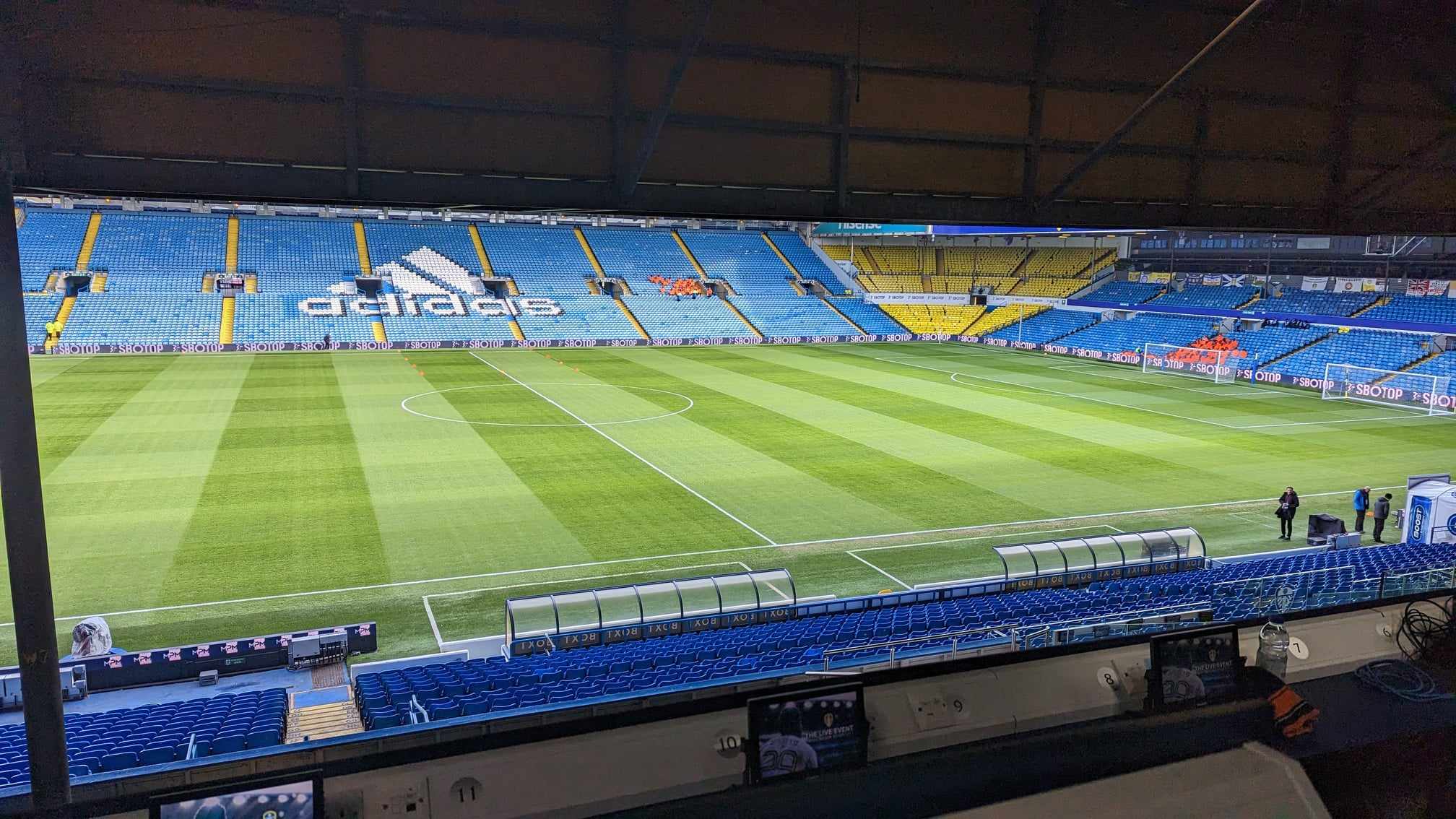 Elland Road as seen from the West Stand prior to a Leeds United match