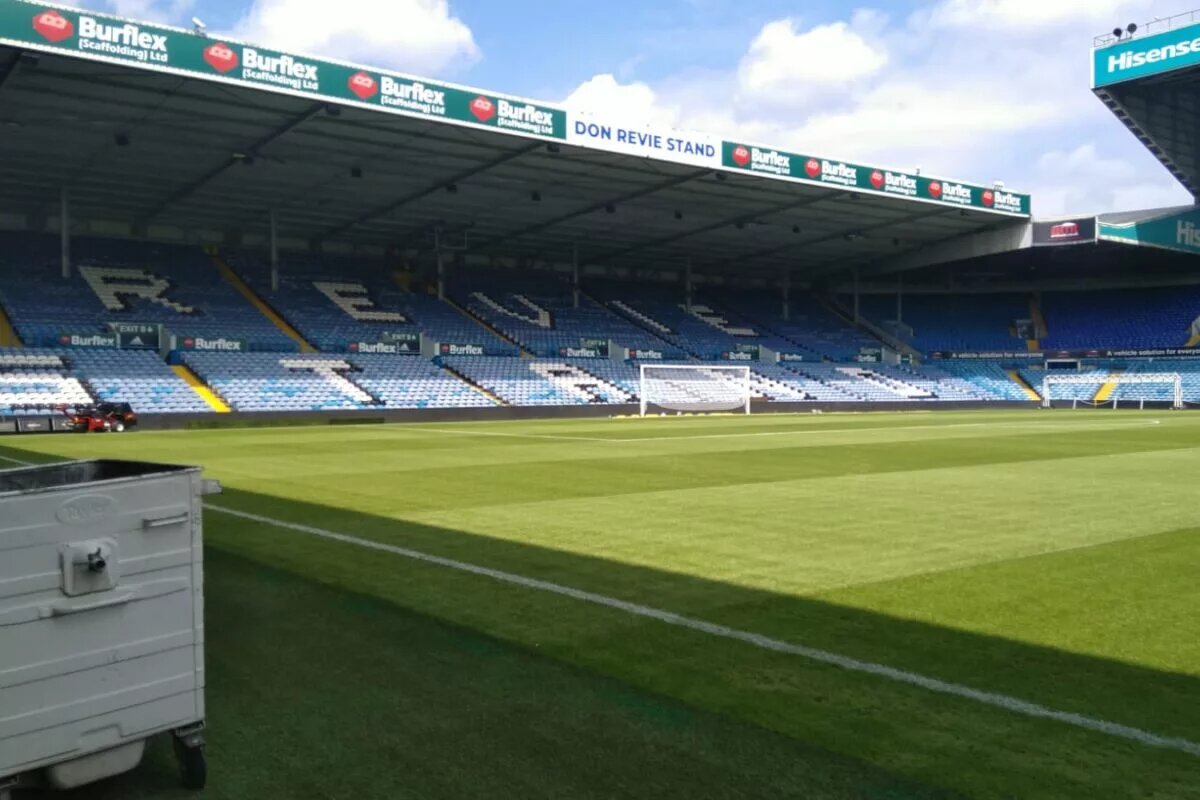 Elland Road's north stand, with fans unlikely to see Cody Drameh next season