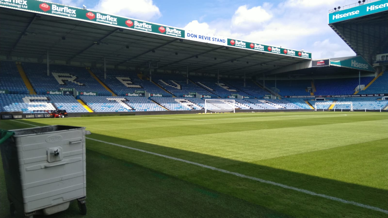 Elland Road's north stand, with fans unlikely to see Cody Drameh next season