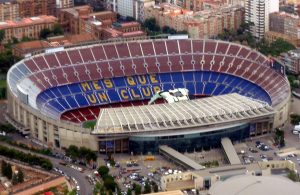 Aerial view of Barcelona's Camp Nou - Joao Cancelo