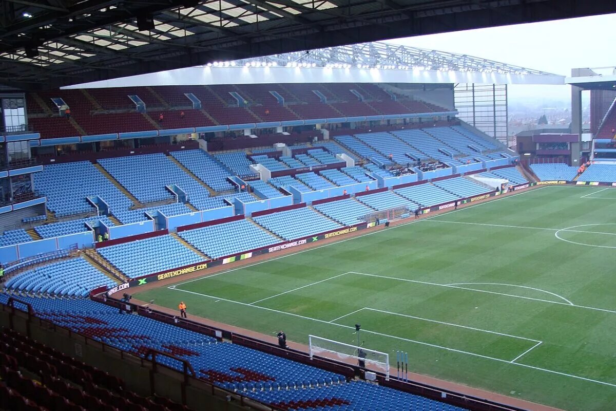 Photo of seats in an empty Villa Park