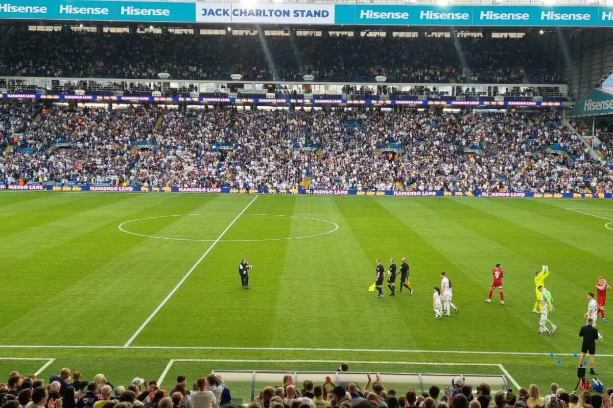 Leeds United's Elland Road stadium on matchday
