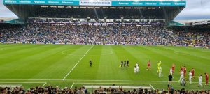 Leeds United's Elland Road stadium on matchday