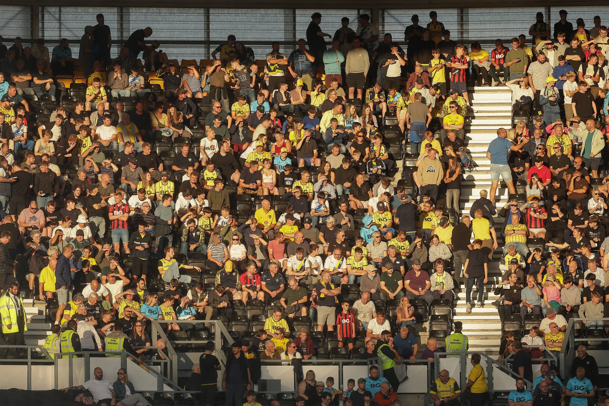 Oxford United supporters at Derby County