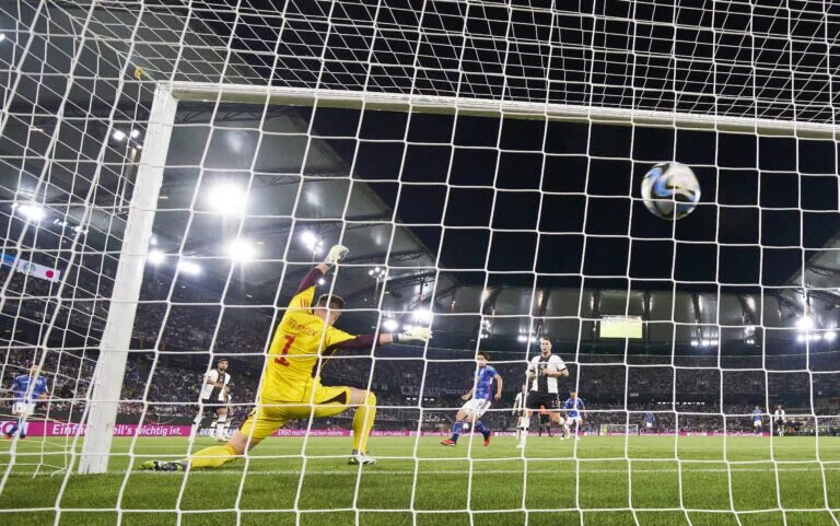Japan scoring a goal against Germany