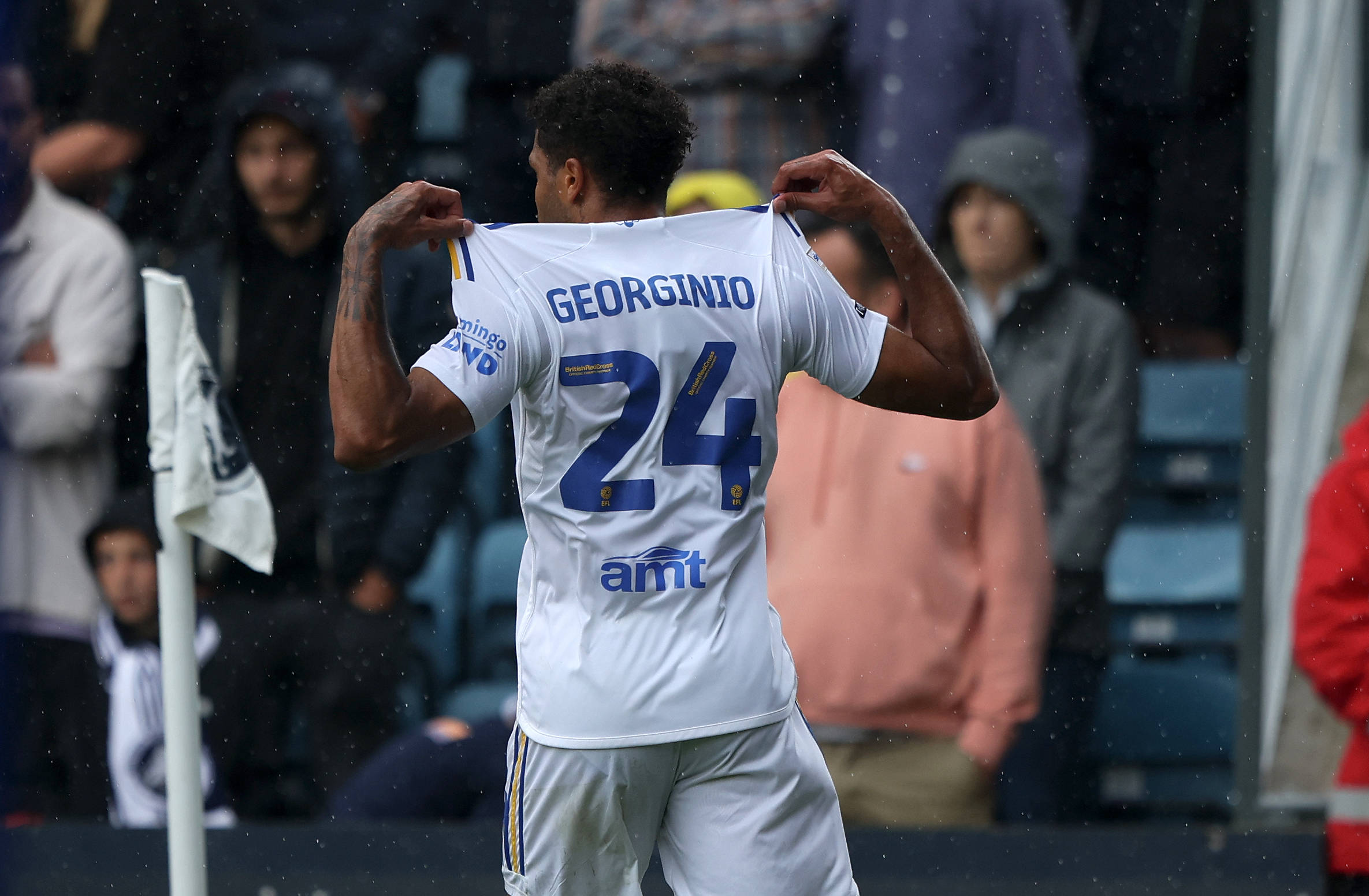 Georginio Rutter celebrates, part of the Leeds United predicted lineup