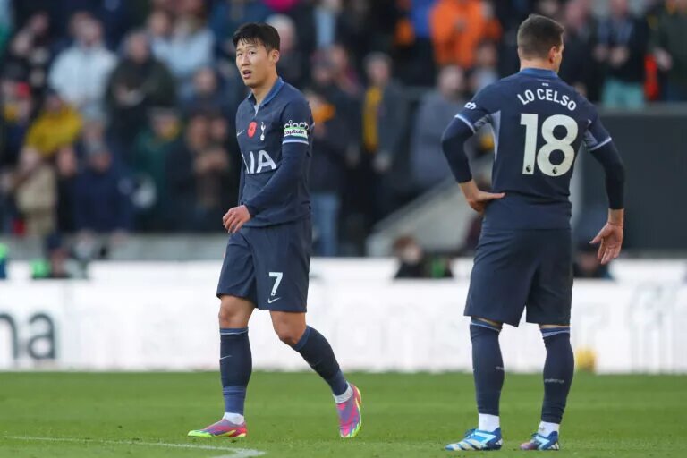 Son and Lo Celso during a match