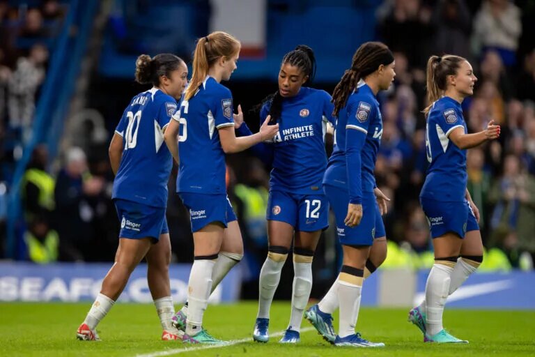 Chelsea Women celebrate goal