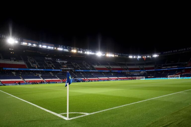 A photo of an empty Parc des Princes