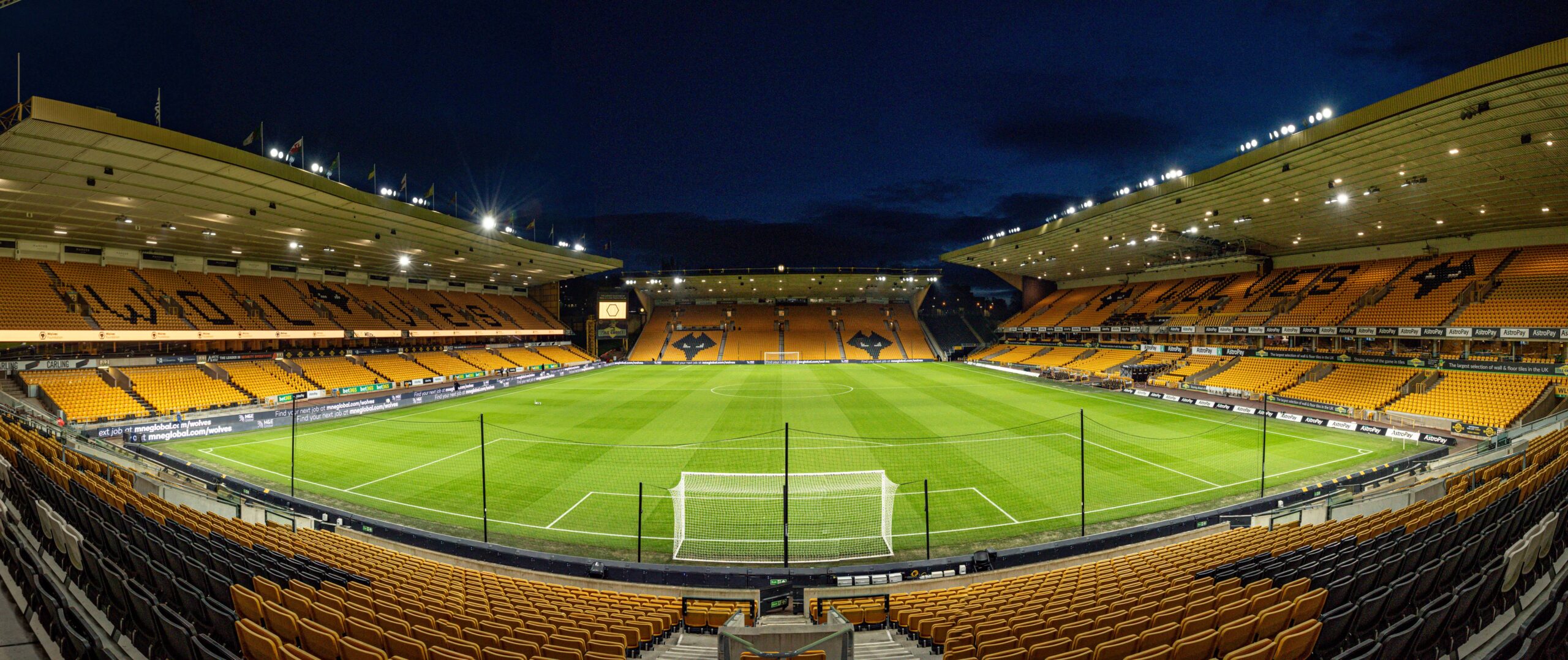 A photo of an empty Molineux Stadium