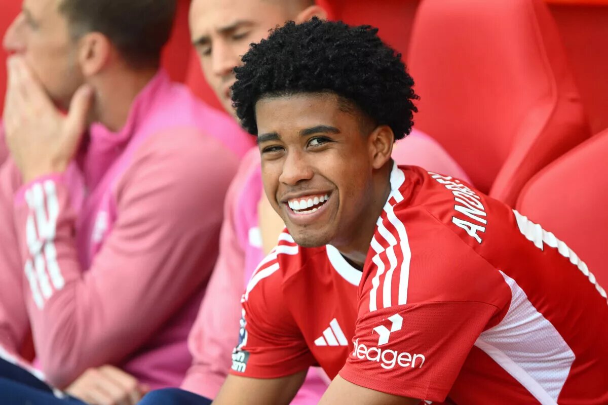 Andrey Santos pictured on the bench