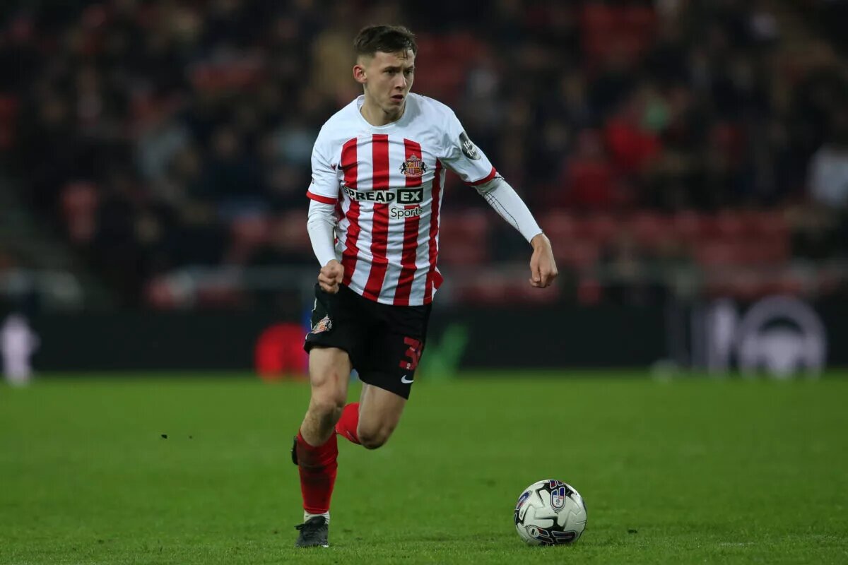 Chris Rigg, Sunderland vs Leicester City. IMAGO Image ID: 1042002321