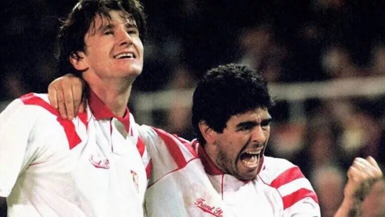 Diego Maradona and Davon Suker