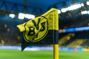 A Cornner Flag view of Borussia Dortmund's stadium Signal Iduna Park