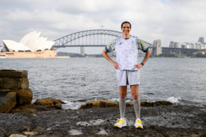 Lydia Williams unveils Australia's world cup kit near iconic landmarks