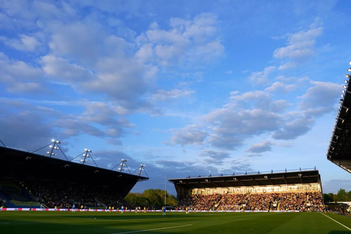 Oxford United fans in attendance for their League One playoff semi-final against Peterborough