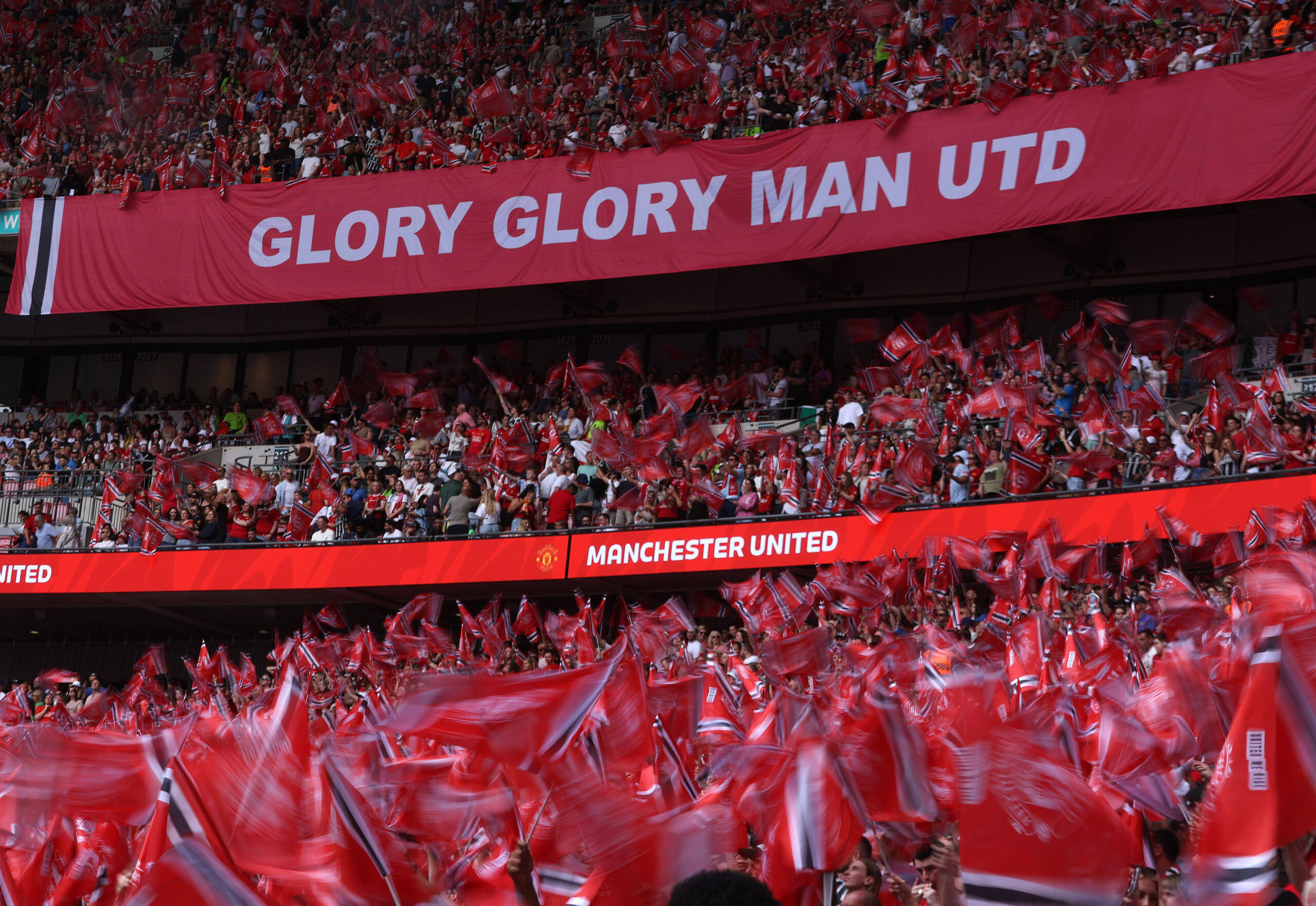 Manchester United fans at FA Cup Final 2024 CREDIT: IMAGO / Sportimage MEDIA ID: 1045159405
