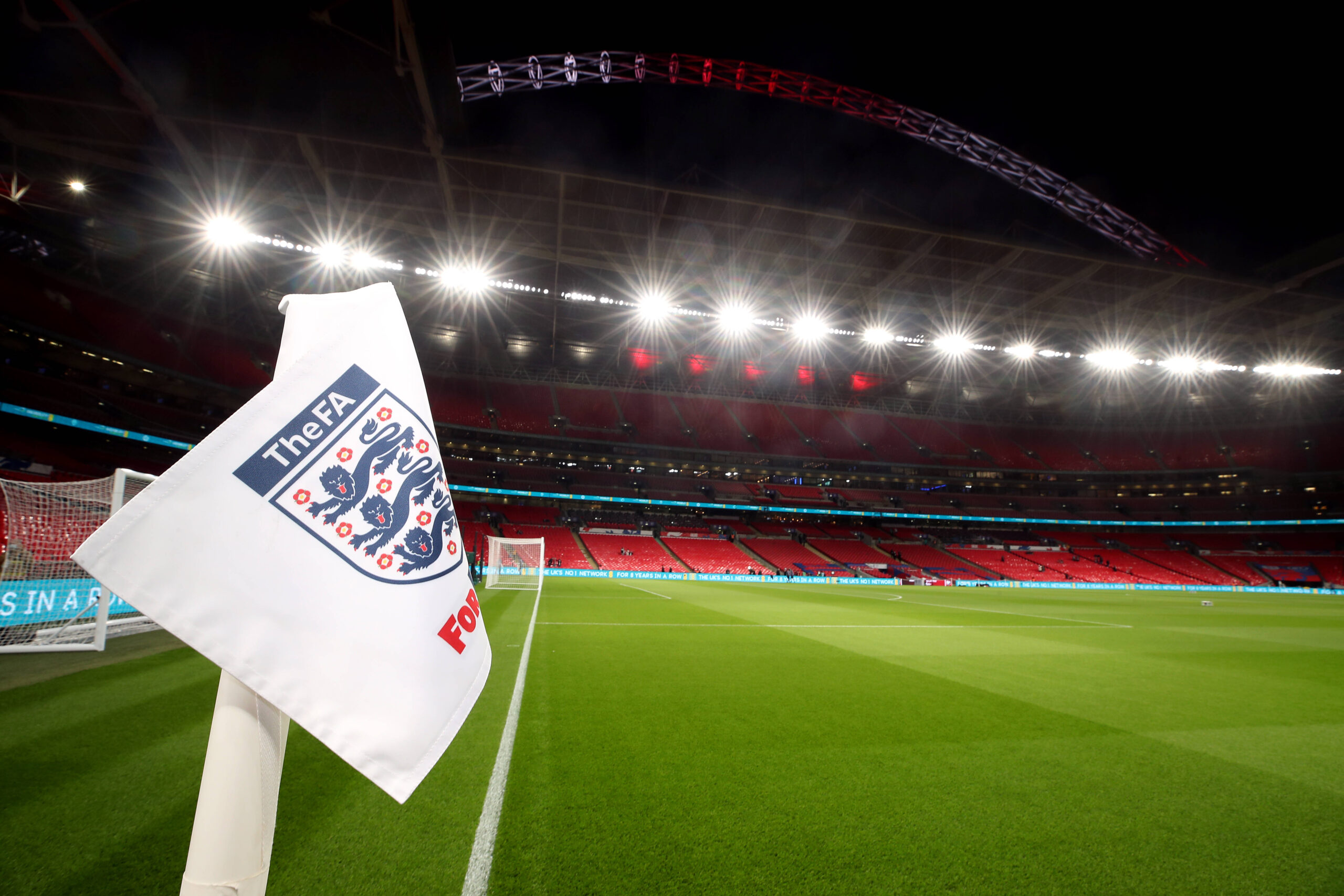 England flag at Wembley Stadium Credit IMAGO / PA Images Recording Date 12.11.2021 Media ID 1007976620