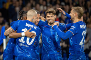 Chelsea players celebrate