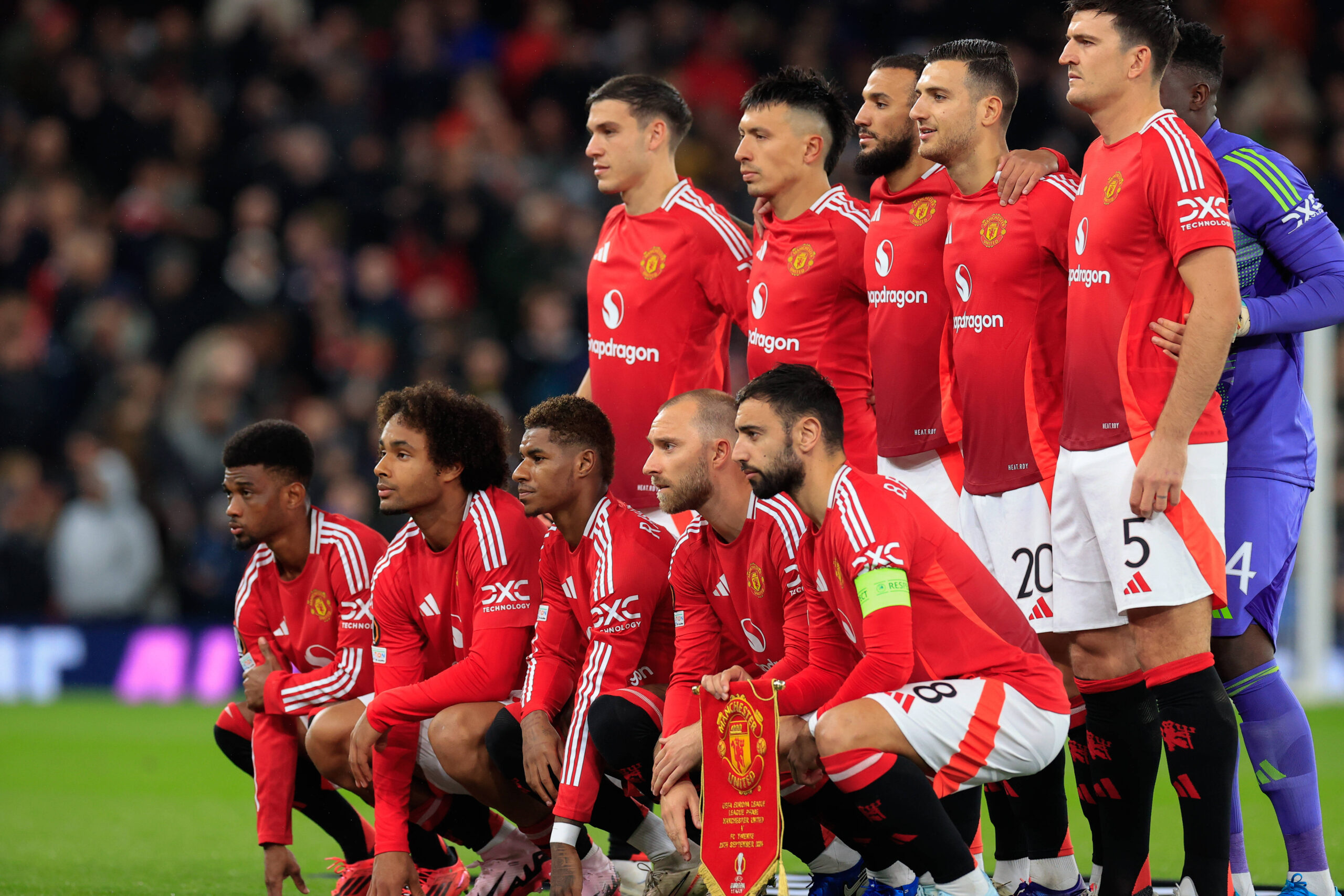 Manchester United players lineup before Twente match