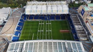 Aerial view of Stamford Bridge