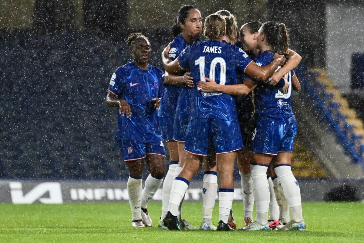 Chelsea Women predicted lineup - Chelsea Women celebrate goal against Real Madrid