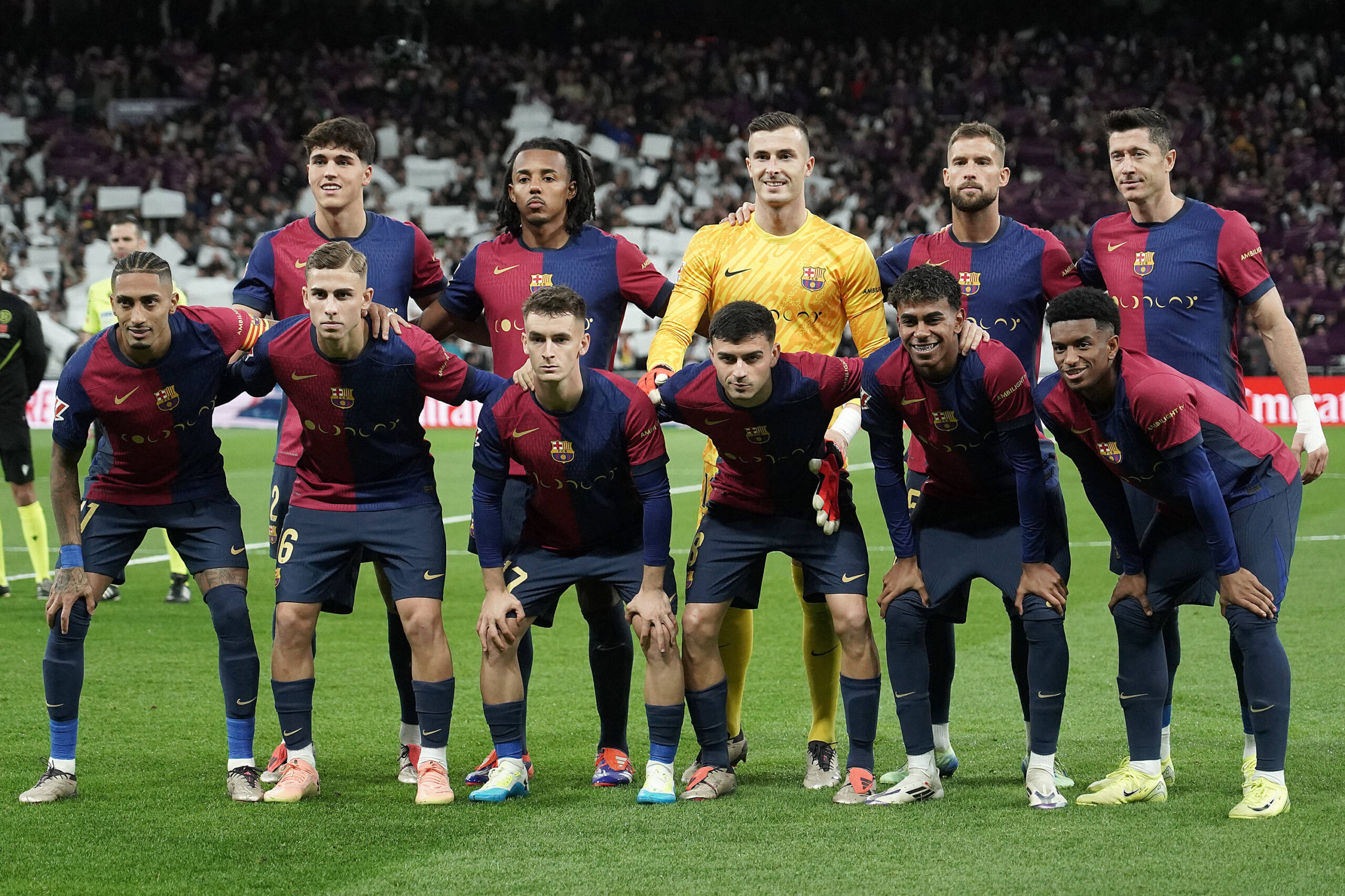 Barcelona squad pictured ahead of Real Madrid clash