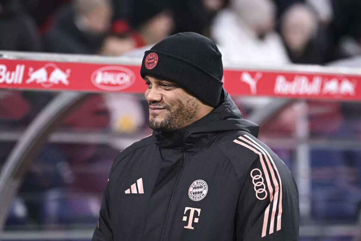 Vincent Kompany pictured on the sidelines