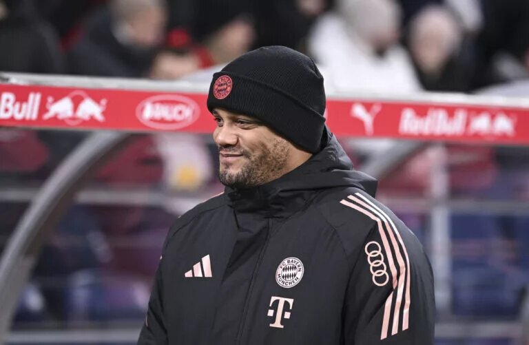 Vincent Kompany pictured on the sidelines
