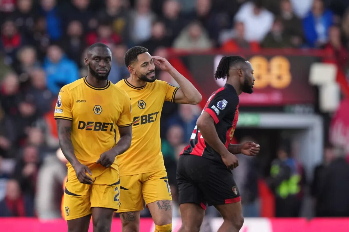 Wolves Matheus Cunha celebrates goal